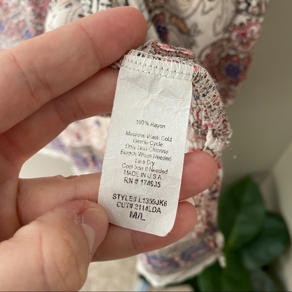 Allison Joy Printed Kimono Multicolored Sz M/L - Picture 7 of 10